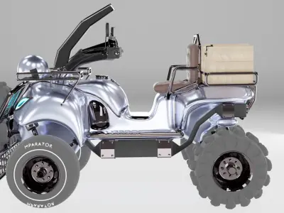 Futuristic All-Terrain Utility Vehicle Concept 3D model