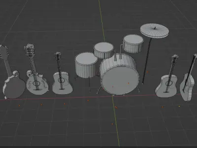 3d instrument Model Low-poly 3D model