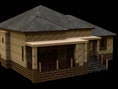 House 002 Free low-poly 3D model