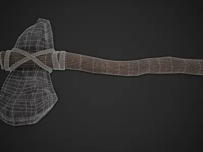 Stone Axe 2 Low-poly 3D model