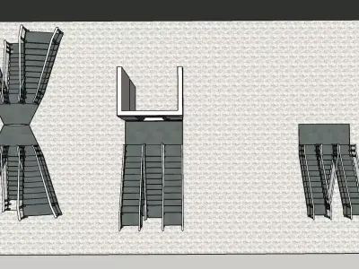 Industrial Stairs 3D Model 3D model purchase