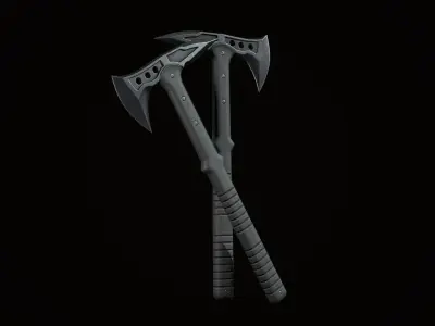 Military Axe  Low-poly 3D model