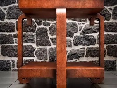 PBR - Vintage Wooden Table - Game Ready Low-poly 3D model