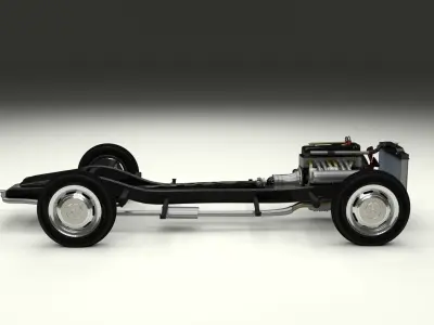 Mercedes Benz 190SL Full Chassis 3D model