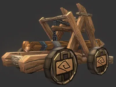 Battering Ram  Low-poly 3D model