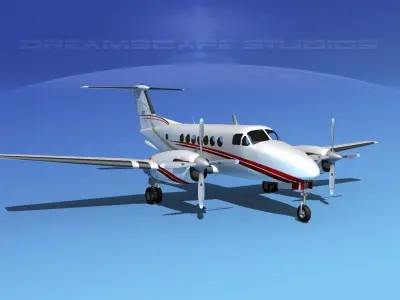 Beechcraft 350 Super King Air V11 3D model