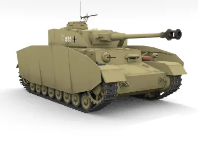 Panzer IV Ausf H medium tank 3D model
