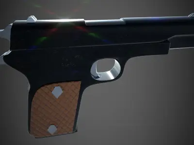 Weapon Colt 1911 Low-poly 3D model