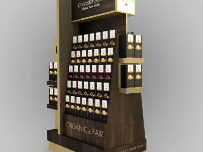Chocolate Innovative  Cardboard Display Stand  3D model