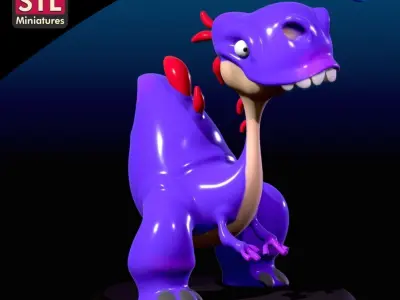 Dinosaur Cartoon 3D Printable STL File 3D print model