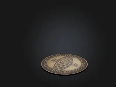 Antique Coin Collection Low-poly 3D model