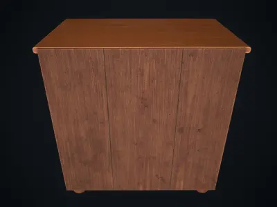 Classic chest of drawers Low-poly 3D model
