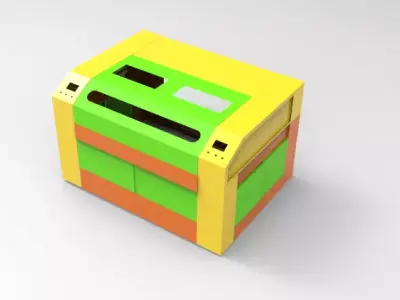 Laser machine Frame 3D model