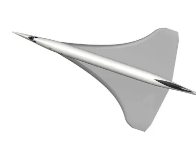 CONCORDE british supersonic jet 3D model