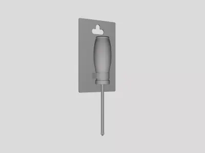 Screwdriver Package - Geometry Only No Textures No Materials 3D model