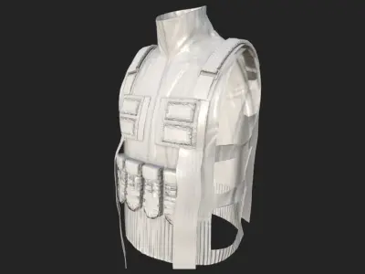 Military Tactical Vest Game Ready 3D Model Low-poly 3D model
