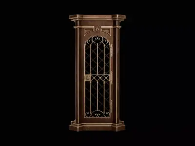 Wine cabinet  Low-poly 3D model