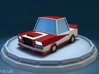 Racing Car Free 3D model Free low-poly 3D model