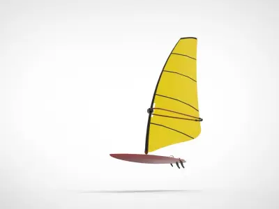 Wind surfing 3D model