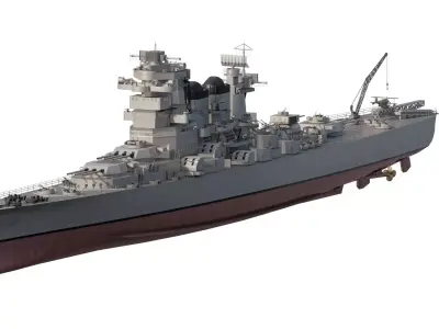 WW2 US NAVY HEAVY CRUISER  3D model