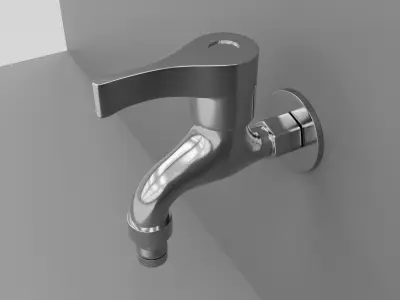 Washing Machine Tap - Realistic 3D Model 3D model