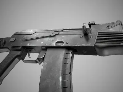 AK 74M Low-poly 3D model