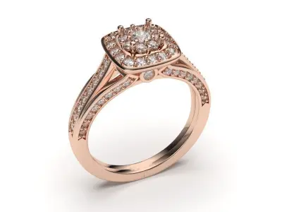 solitaire with ring sizes  8 part S55 3D print model