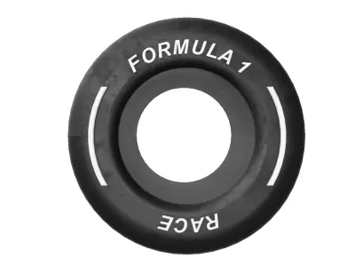 FORMULA 1 CAR WHEEL TIRE KEYCHAIN DECOR STL FILE  3D print model