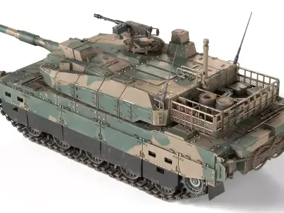 Type 10 Hitomaru MBT Free low-poly 3D model