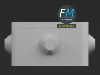 Rectangular junction box 2 3D model