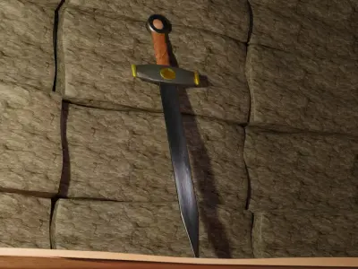 Sword Free low-poly 3D model 12