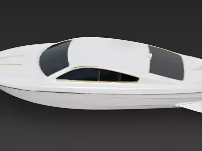 Realistic Lumina Speedboat 3D Model Low-poly 3D model