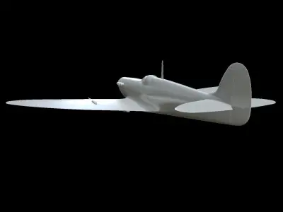 Spitfire Mk I B fighter model for 3D-printing 3D print model