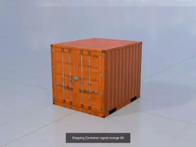 Warehouse-Container signal orange all Versions 3D Model Pack