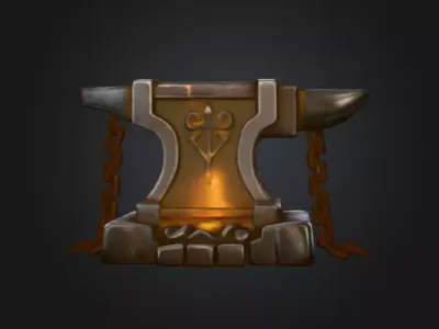 Crimson Forge Binding Altar Low-poly 3D model