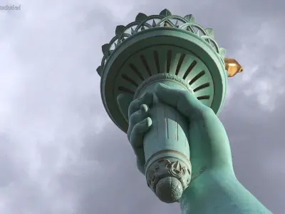  Hand Holding the Torch of Liberty 