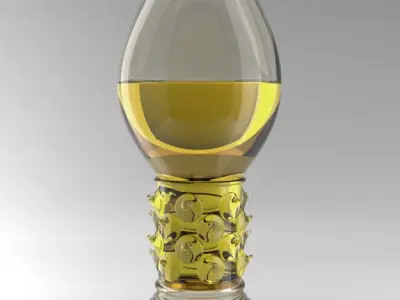 Antique Glasses Set 3D model