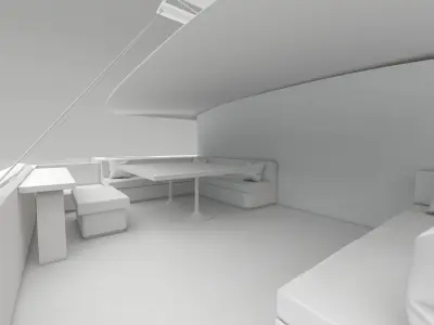 Modern sailing catamaran yacht 3D model