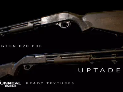 Remington 870 Low-poly 3D model get
