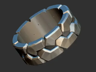 Braided Chain Ring 3D print model