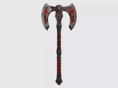 A medieval style battle axe 3D model