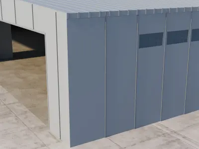 Aircraft Hangar 3D model by Mamoonchic