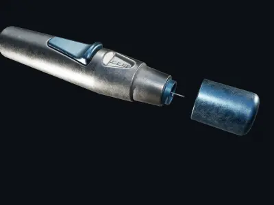 Medical injector Low-poly 3D model