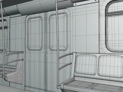 Metro interior 3D model purchase
