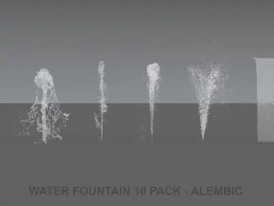  10 PACK Water fountain jet - Animated 