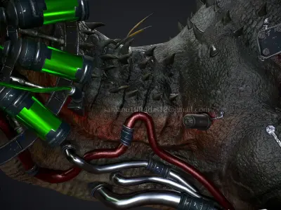 Ultra Indoreptor dinosaur Low-poly 3D model