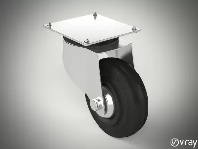 Roulette for industrial table  3D model