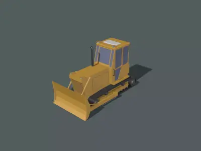 Bulldozer Low-poly 3D model by AlexMas1981 from CGTrader