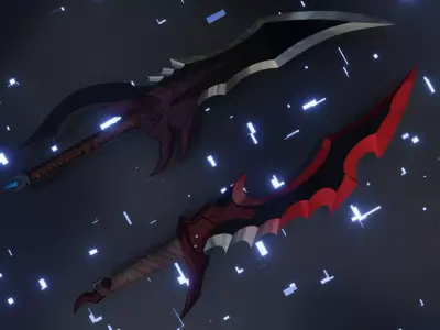 Knight Slayer And Kasakas Fang Low-poly 3D model