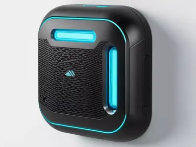 Futuristic WallMounted Smart Device 3D model